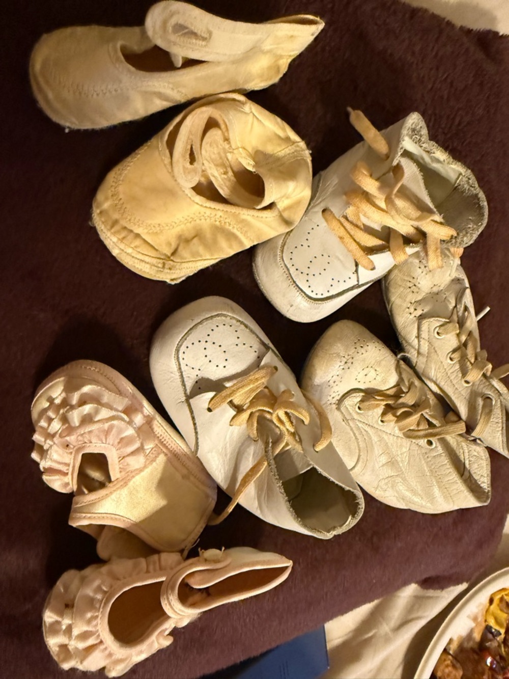 Vintage 1950s Baby Shoes Lot of 4